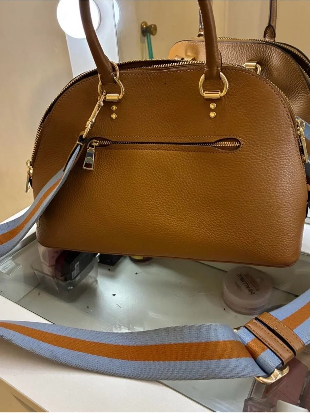 Coach Katy Dome Satchel with “Diary” Embroidered Accents